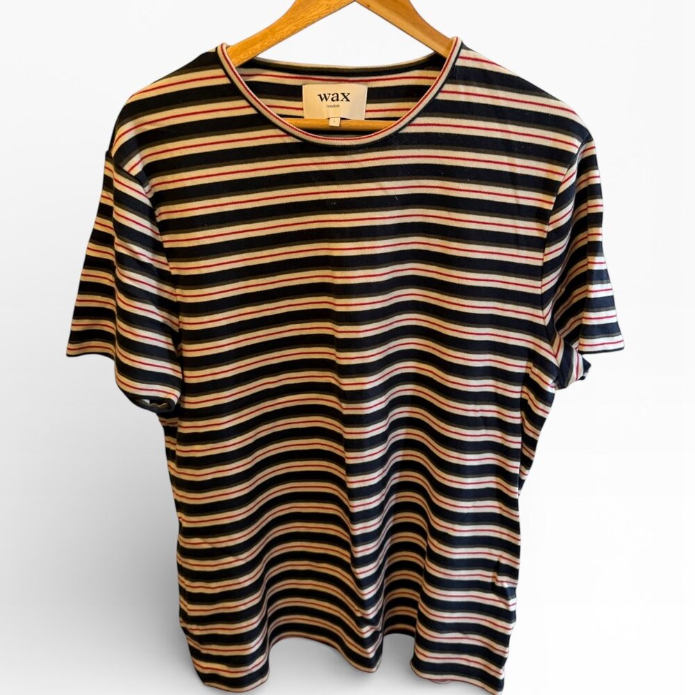 Wax London Mens Striped T-Shirt - Size Large